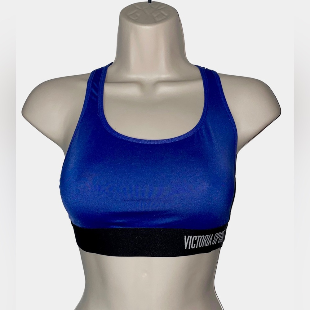 Women XS VICTORIA SPORT "The Player" Blue Racerback Bra VICTORIAS SECRET EX COND